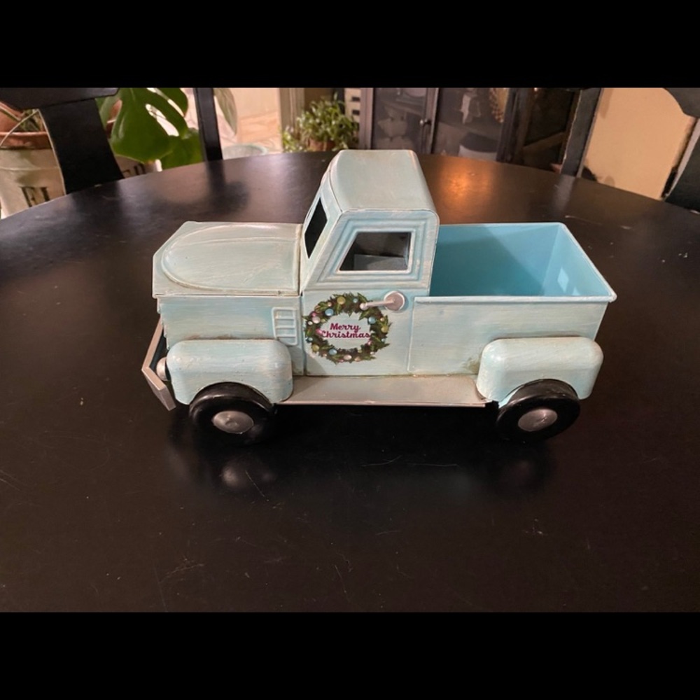 Vintage-Style Blue Truck Home Accent